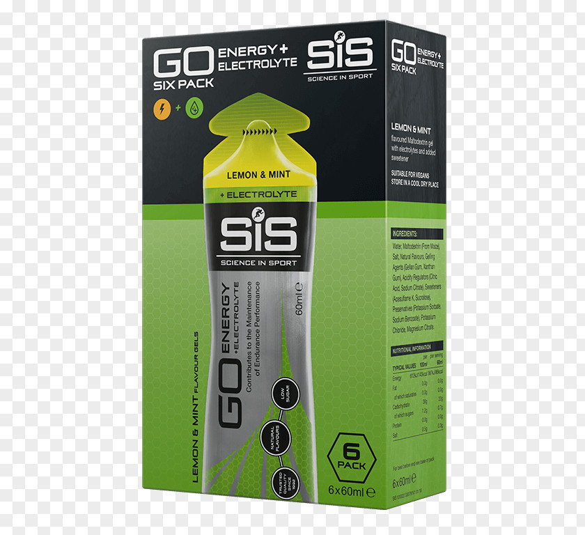 Lemon Mint Energy Gel Science In Sport Plc Sports & Drinks Athlete PNG