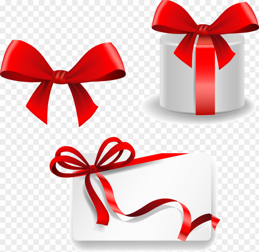 Red Bow Ribbon Gift PNG