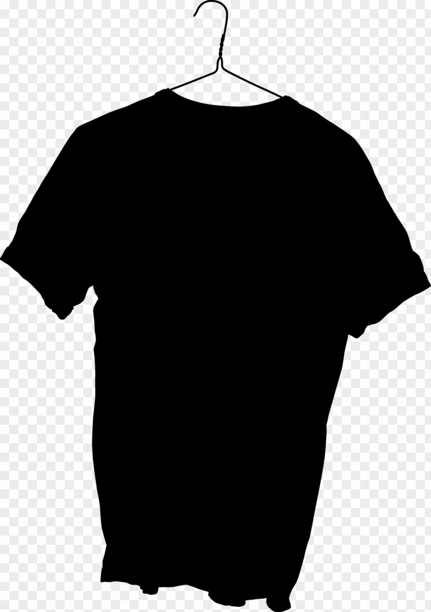 Silhouette Neck T-shirt White Black Clothing Sleeve PNG