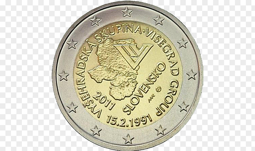 Coin Slovakia 2 Euro Commemorative Coins PNG