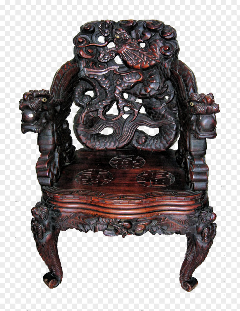 Continental Retro Furniture Chairs Physical Picture Japan Meiji Period Dragon Art Nouveau Deco PNG