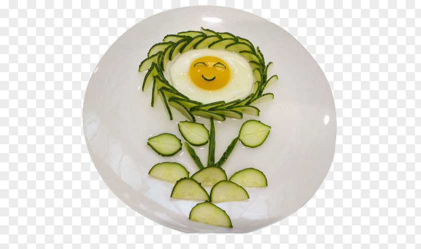 Cucumber Smile Breakfast Vegetable Dish PNG