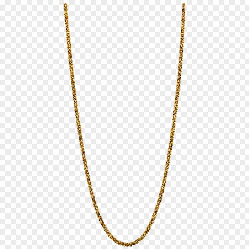 Golden Chain Jewellery Necklace Gold PNG