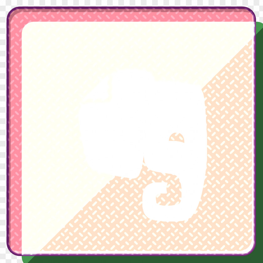 Rectangle Pink Evernote Icon Gloss Media PNG