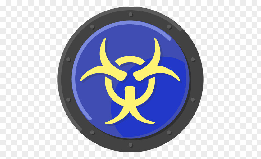 Symbol Biological Hazard Vector Graphics Blue PNG