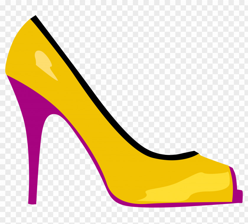 Yellow High Heels High-heeled Footwear Shoe Absatz PNG