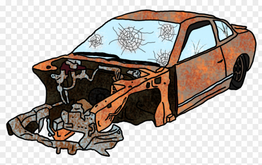 Cartoon Car Wreck Traffic Collision Clip Art PNG