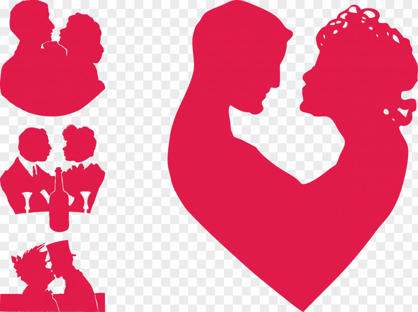 Couple Silhouette Vector Visual Clip Art Couples Love PNG