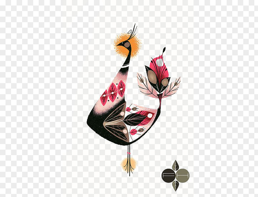 Creative Illustration Peacock Drawing PNG