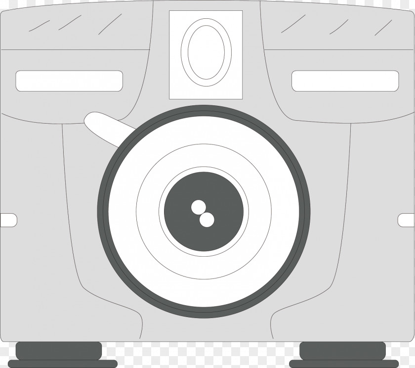 Gray Camera Vector Black And White PNG