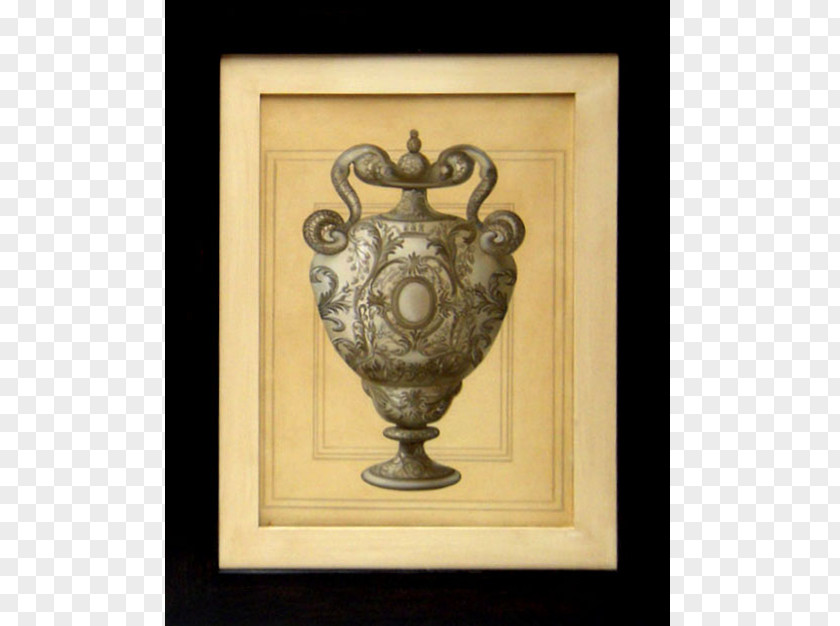 Watercolor Nature Vase Ceramic Antique Carving Urn PNG