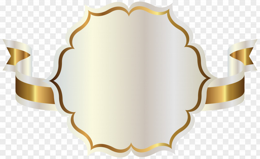 White Label With Gold Ribbon Clipart Clip Art PNG