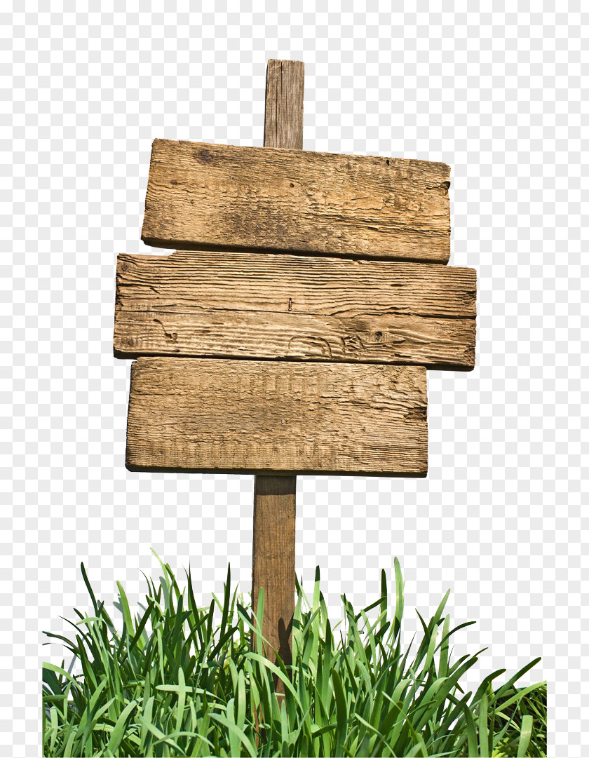 Grass Sign Wood PNG