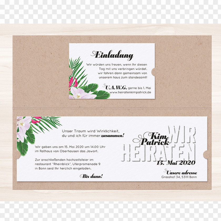 Hochzeit Wedding Invitation Convite Photography Marriage Hawaii Lei PNG