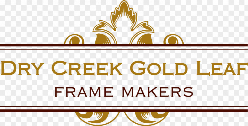 Luxury Logo Dry Creek Gold Leaf Details Boutique Picture Frames AUM Framing & Gallery PNG
