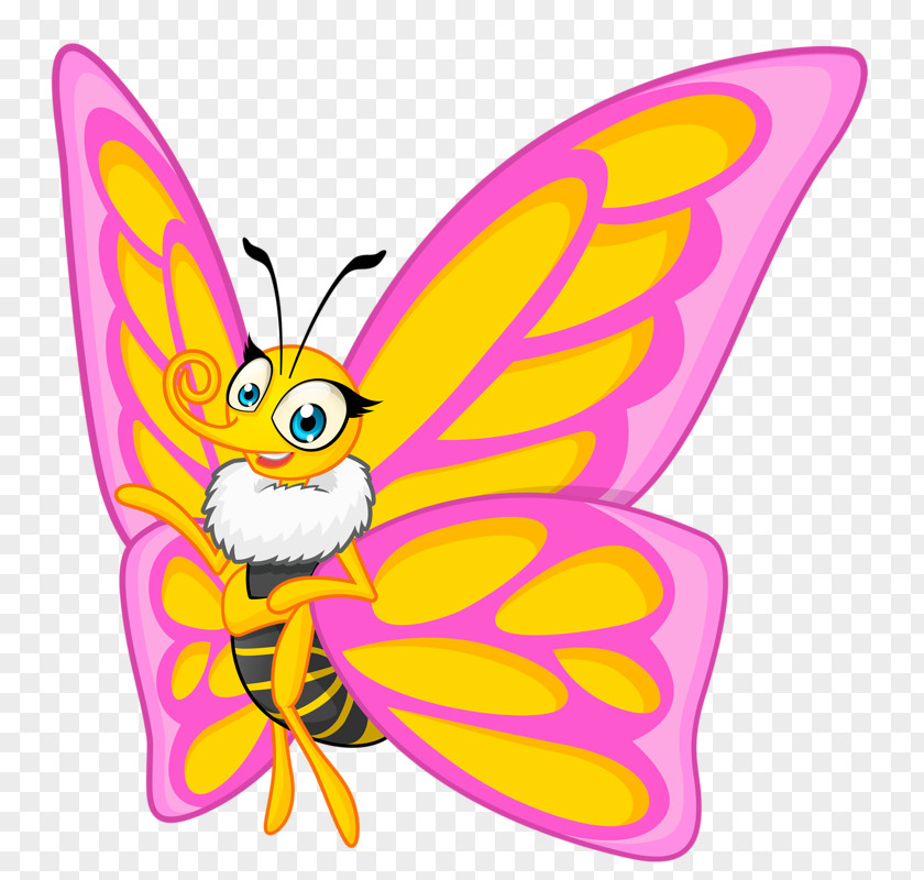 Miss Butterfly Insect Cartoon Illustration PNG