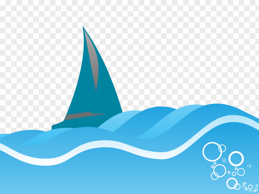 Sailing On The Surging Sea Logo Ship PNG