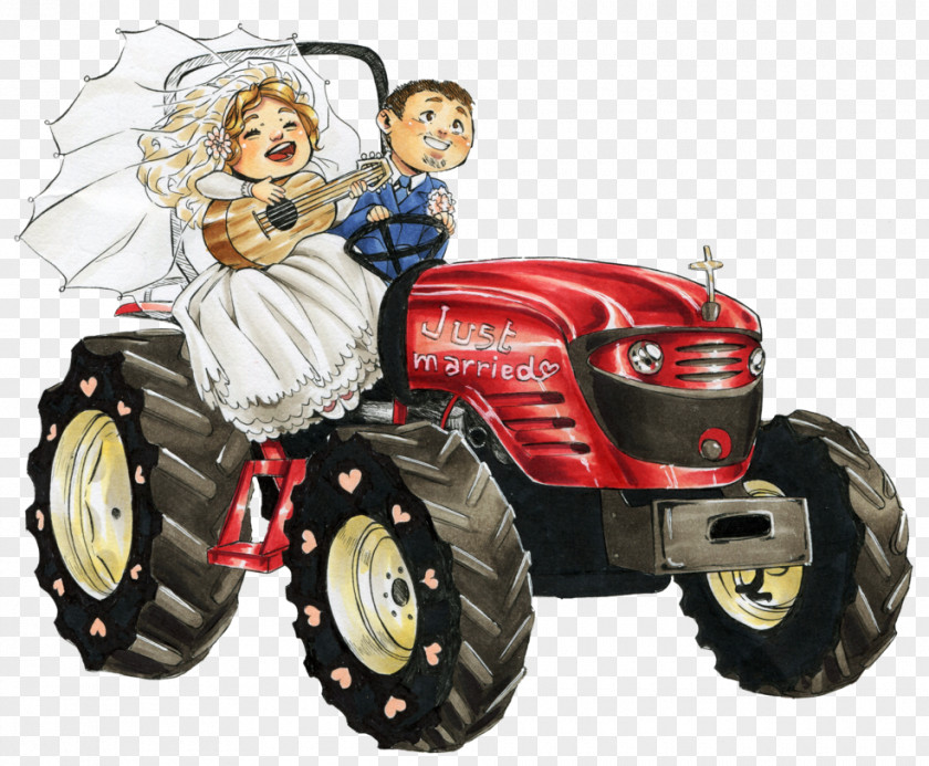Happy Wedding Couple Wallpaper Tractor Motor Vehicle Product PNG