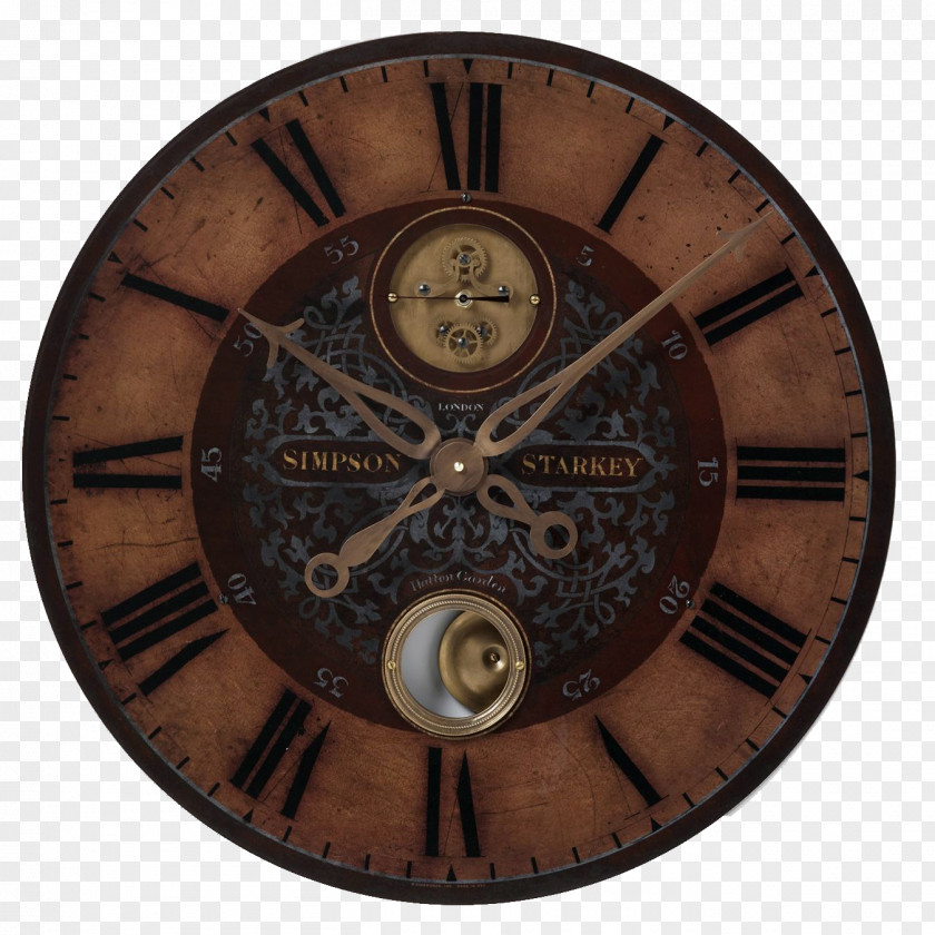 Retro Clock Pendulum Wall Movement PNG