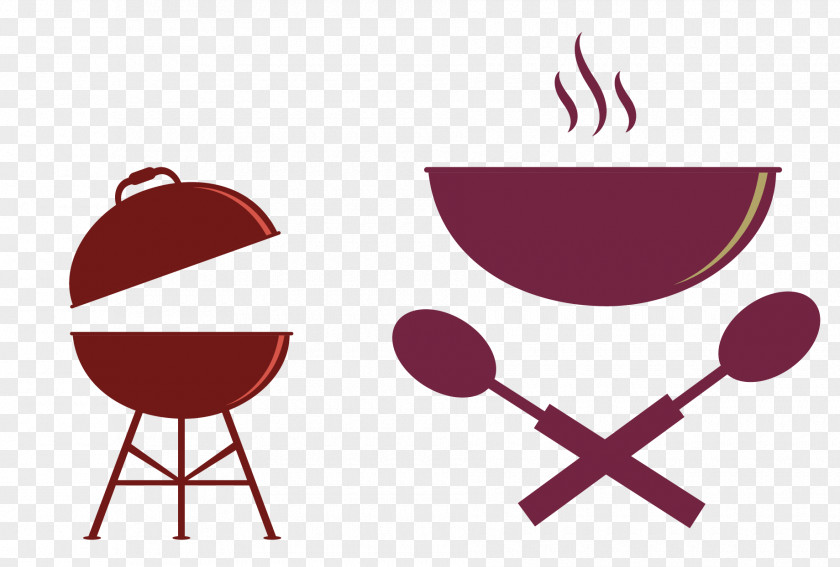 Vector Kitchen Utensils Barbecue Poster PNG