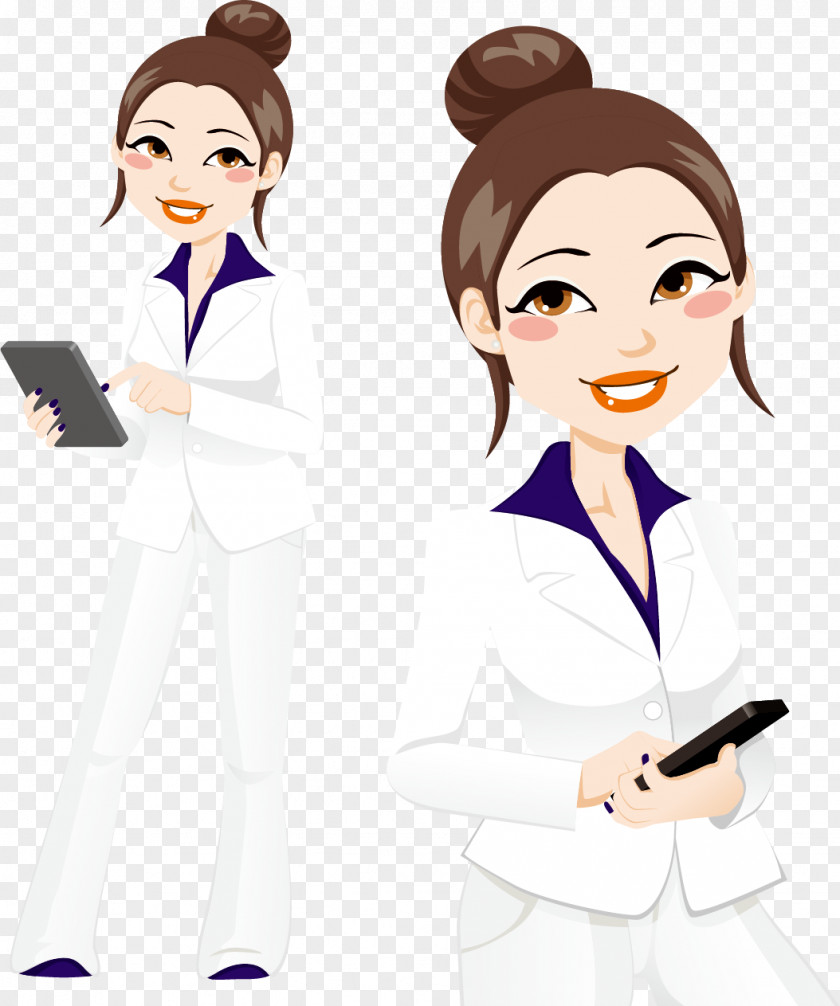 Business Career Woman Vector Material Businessperson Illustration PNG