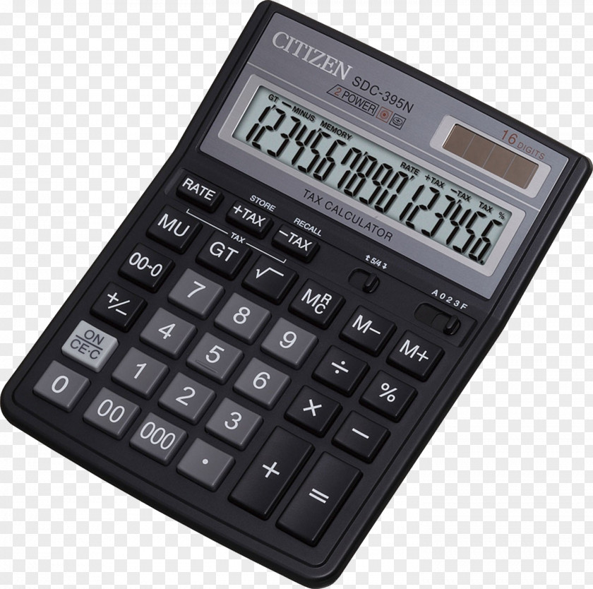Calculator Scientific Casio SL-300VER Calucalor Black Citizen Office PNG
