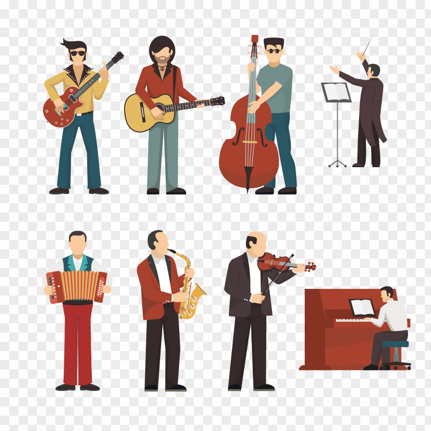 People Playing Musical Instruments Instrument Musician Illustration PNG