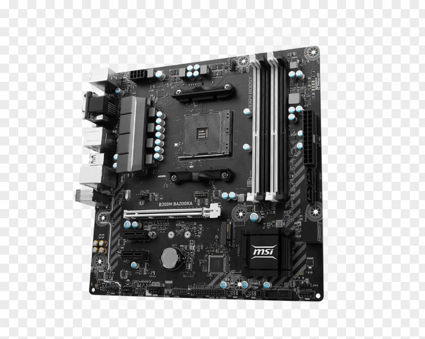 Socket AM4 MSI B350M BAZOOKA Motherboard MicroATX PNG