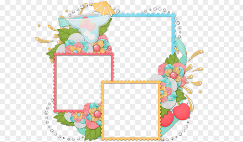 Summer Coctail Picture Frames Photography Clip Art PNG