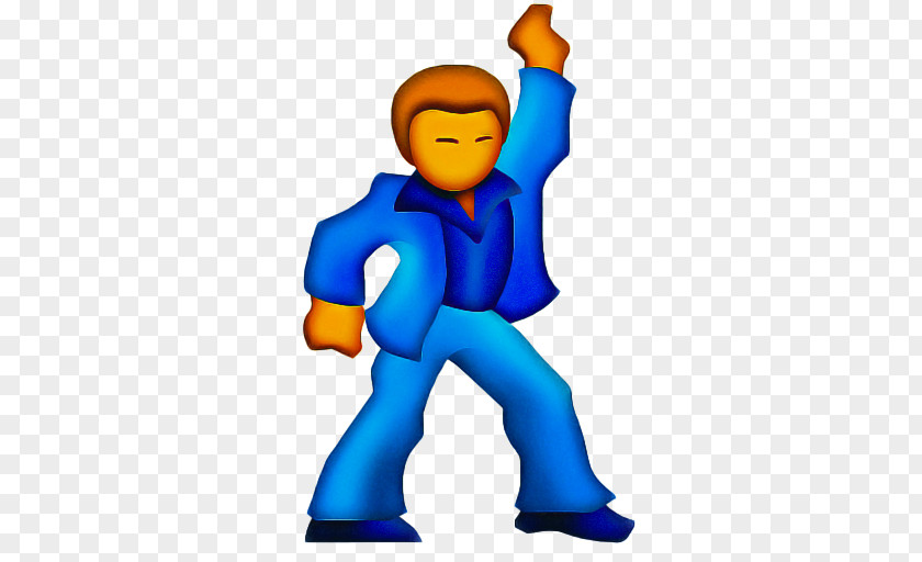 Thumb Electric Blue Dance Emoji PNG