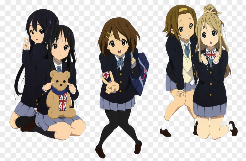 Yui Hirasawa Mio Akiyama Tsumugi Kotobuki Ritsu Tainaka K-On! PNG K-On!, Anime clipart PNG