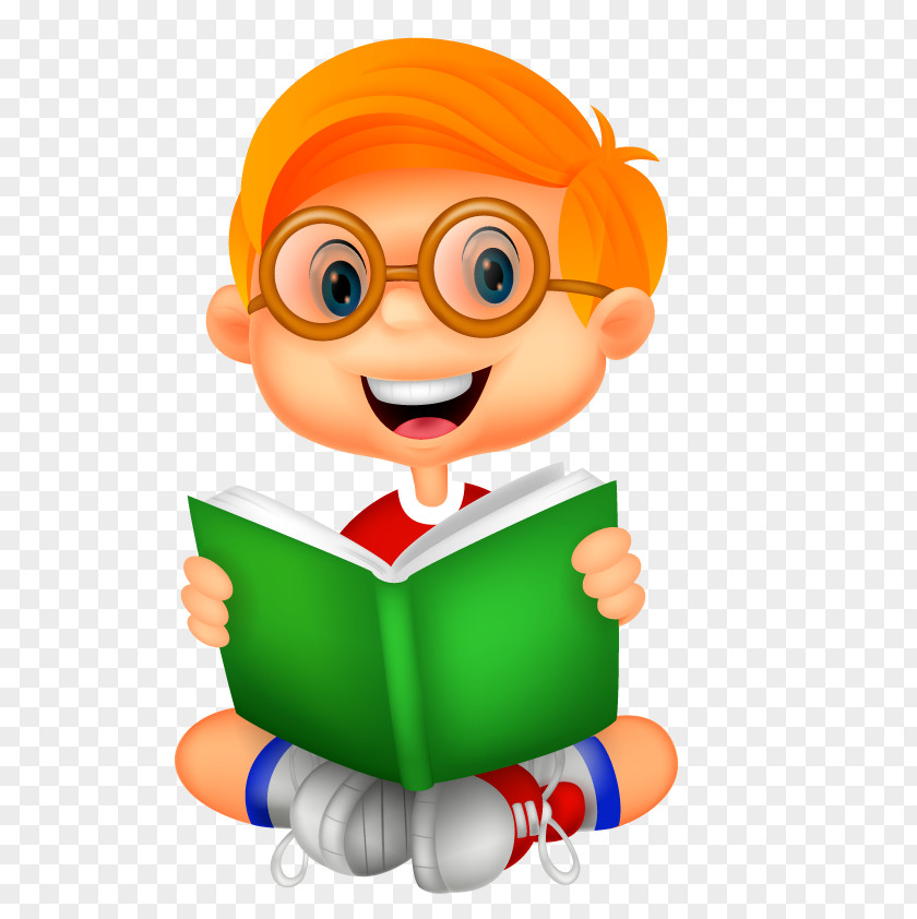 Book Reading Child Drawing PNG