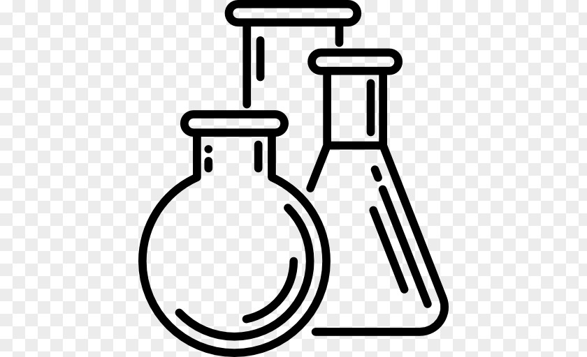 Line Laboratory Flasks Chemistry PNG