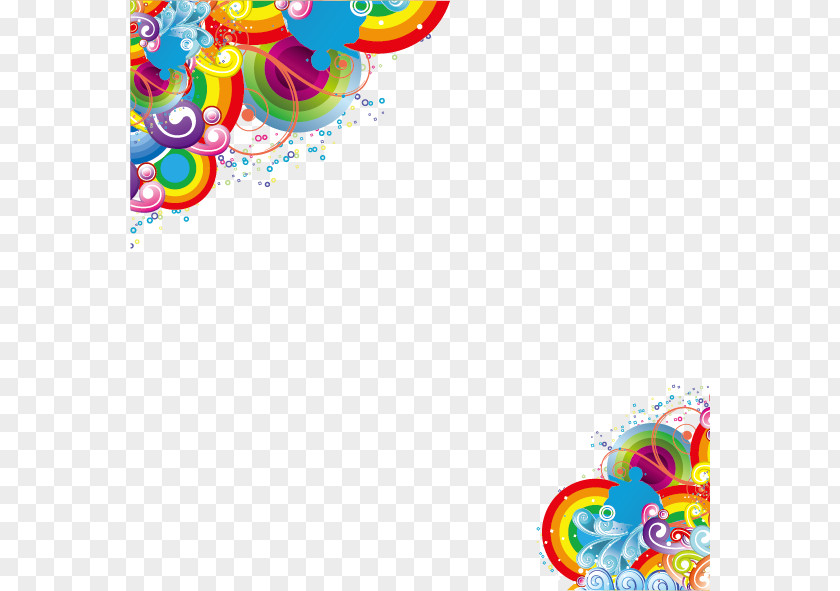 Rainbow Border Vector Image Icon PNG