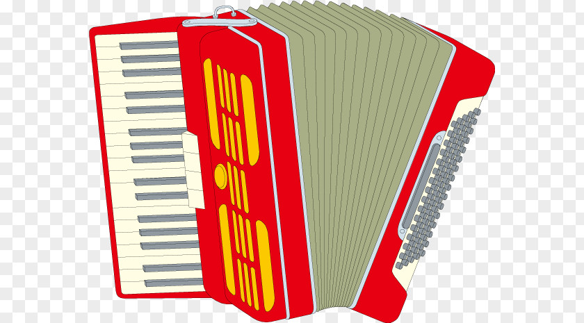 Vector Red Accordion Drawing Clip Art PNG