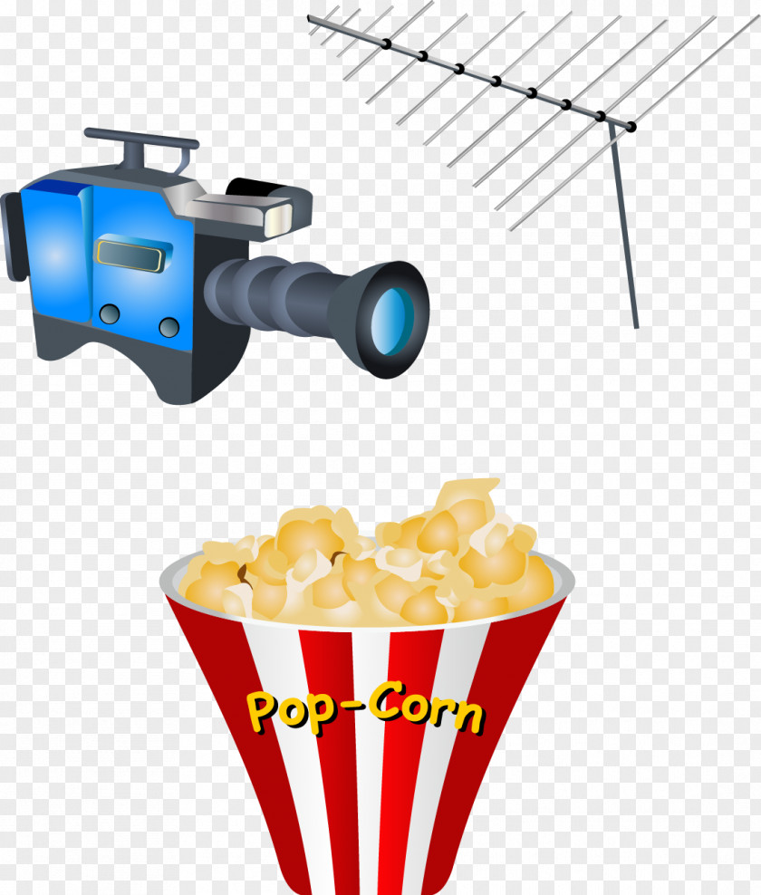 Camera Picture Popcorn Vector Icon PNG