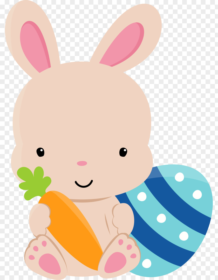 Colorful Easter Bunny Rabbit Egg Clip Art PNG