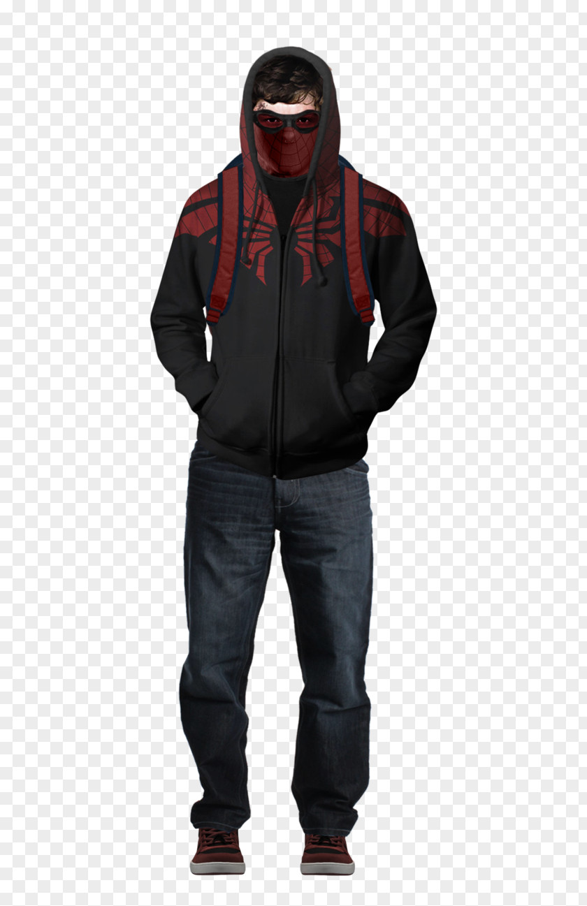 Masquerade Spider-Man Hoodie Symbiote Jacket Suit PNG