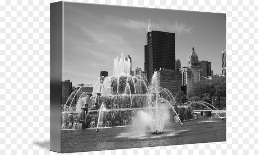 Skyline Chicago Black And White Photography Fine Art PNG