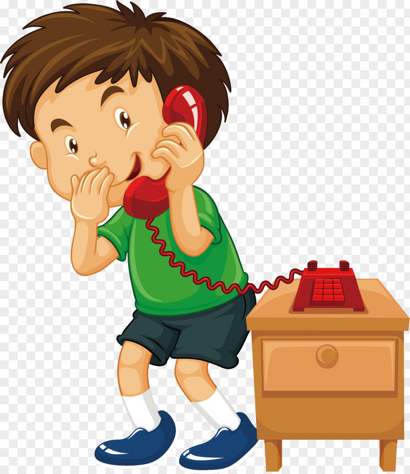 Vector Call The Little Boy Telephone Stock Photography Clip Art PNG