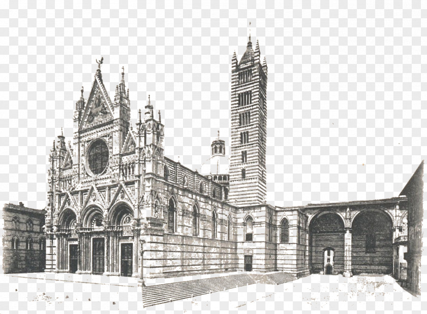 Cathedral Siena Church Medieval Architecture Basilica Di Santa Maria Maggiore PNG