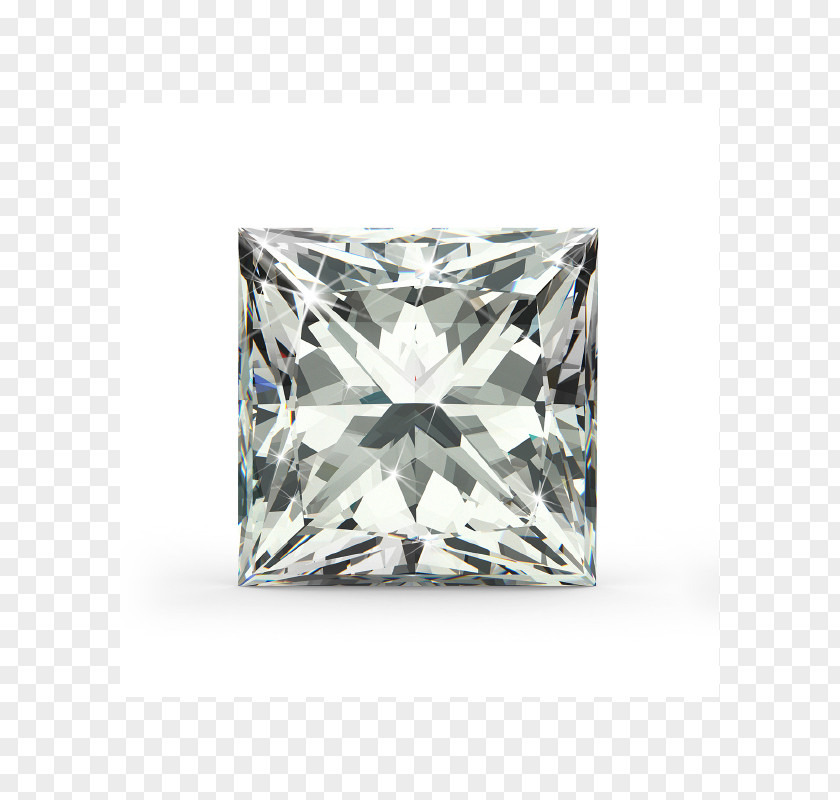 Diamond Princess Cut Cubic Zirconia Brilliant PNG