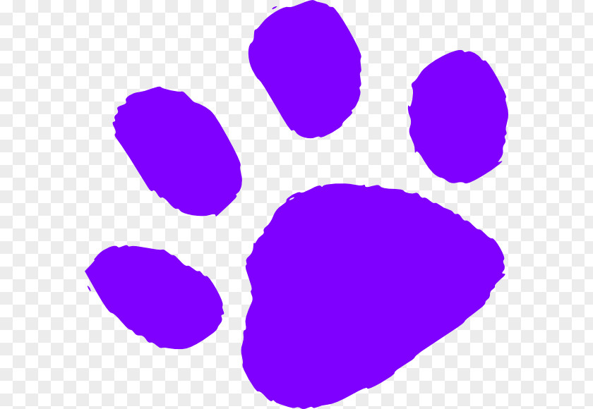 Watercolor Purple Dog Puppy Paw Clip Art PNG
