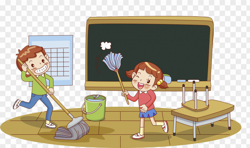 A Cleaning Child Classroom Photography Clip Art PNG