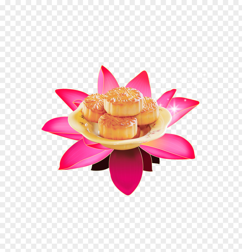 Lotus Moon Cake Pan Mooncake Mid-Autumn Festival Happiness PNG