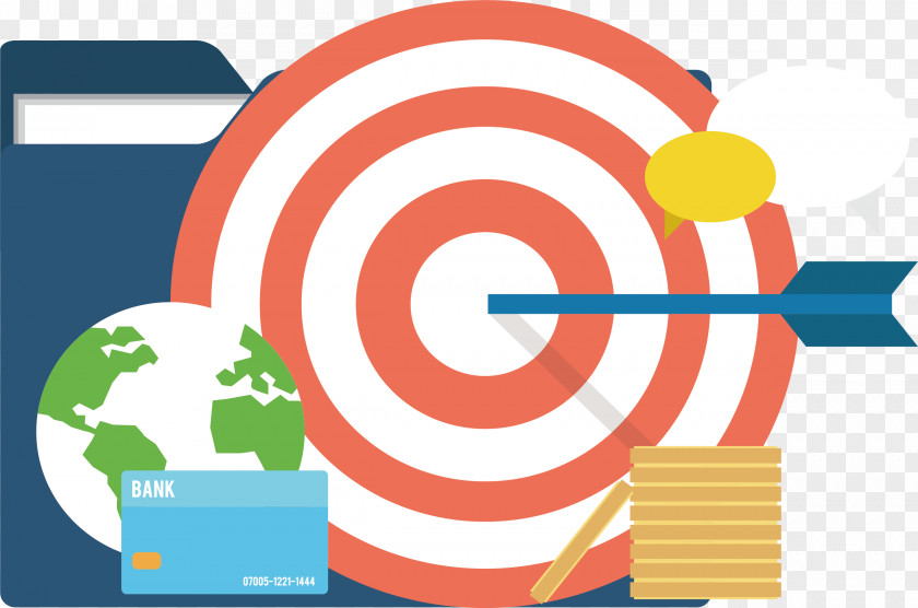 Red Stripes Target Content Marketing Targeted Advertising Pay-per-click Inbound PNG