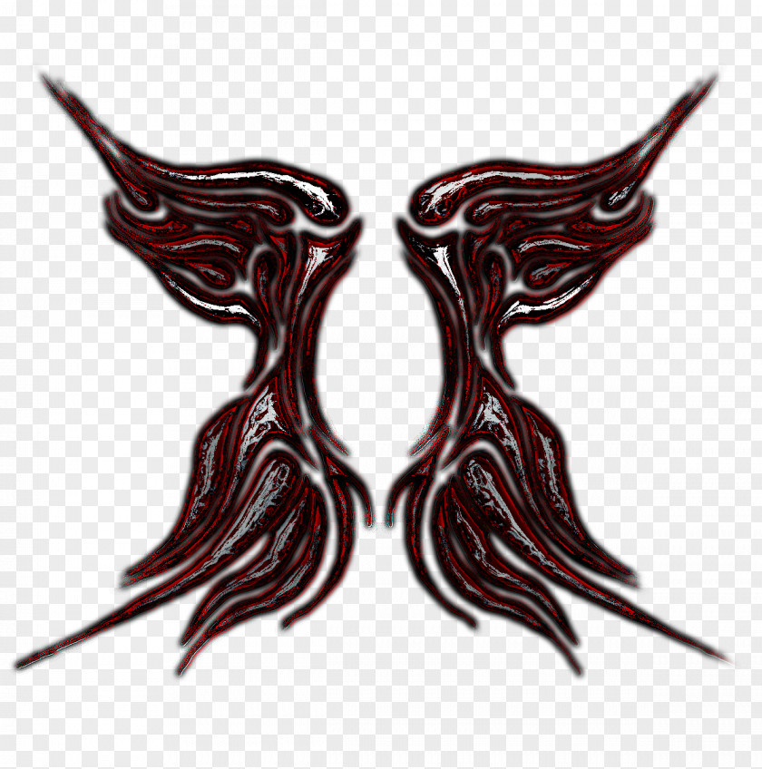 Tattoo Wings Legendary Creature Font PNG