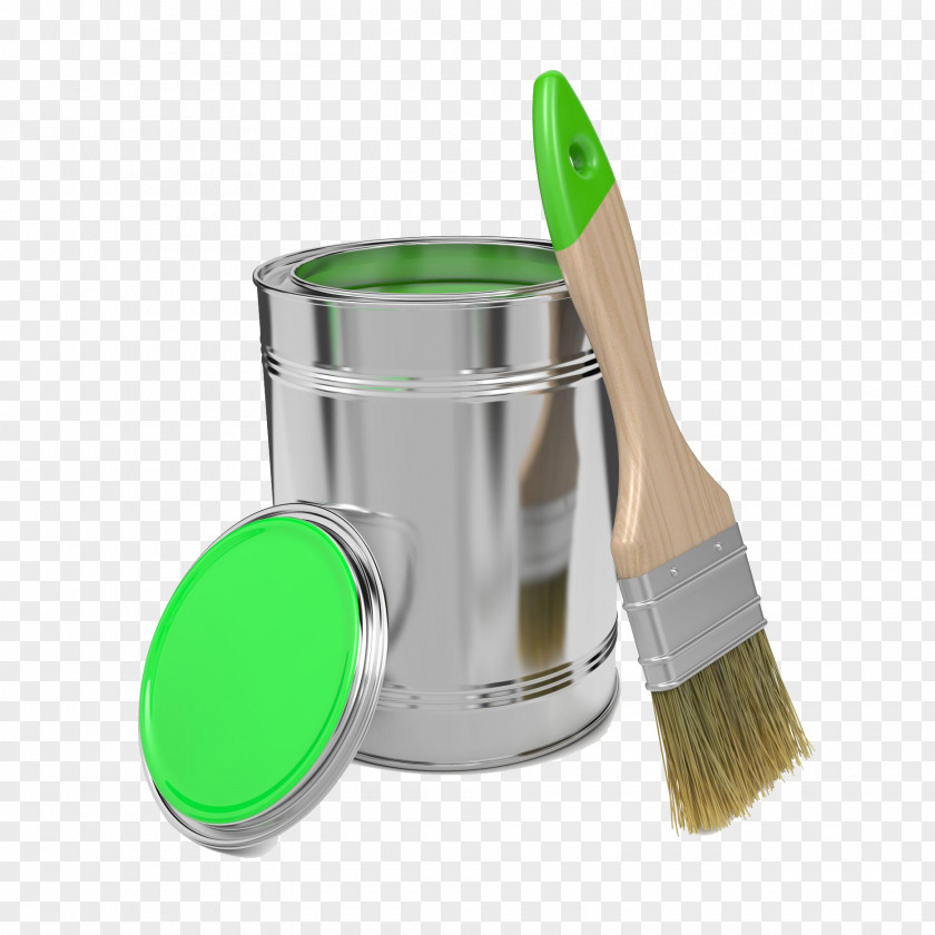 Water-based Paint Bucket Painting Paintbrush Photography Illustration PNG
