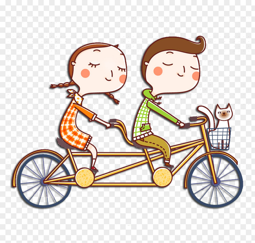 Bicycle Vector Graphics Image Cartoon Romance PNG