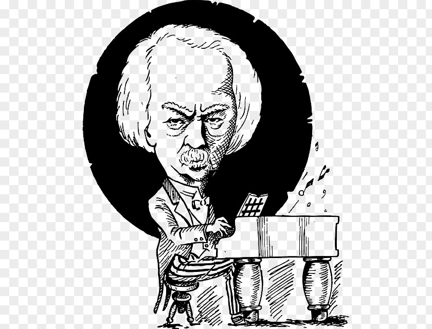 Keyboard Player Ignacy Jan Paderewski Cartoon Caricature PNG